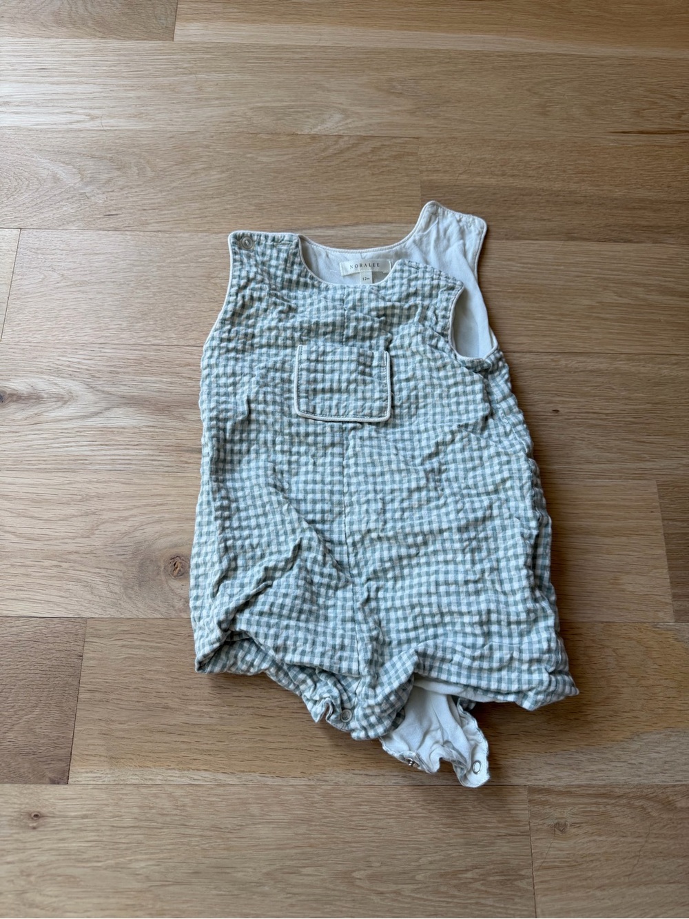 Noralee gingham Jon Jon romper